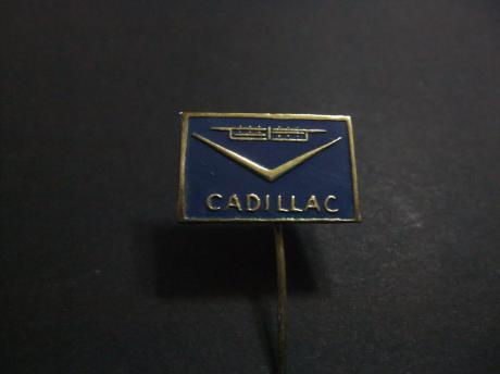 Cadillac Amerikaans automerk (luxe auto) blauw logo